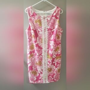 J Howard Pink Floral Sleeveless Dress